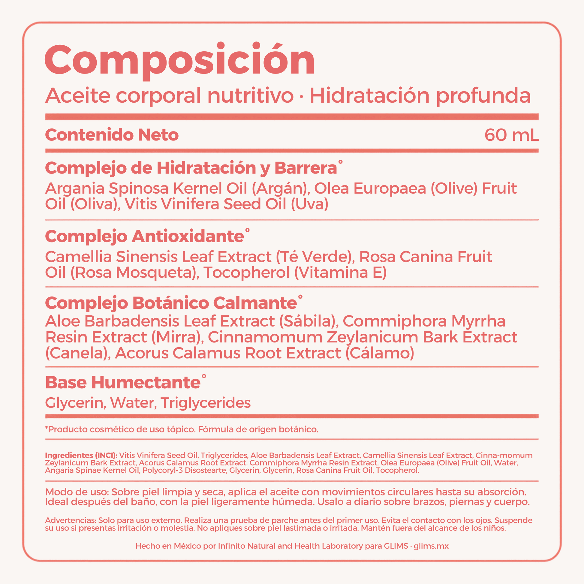 Aceite Humectante GLIMS